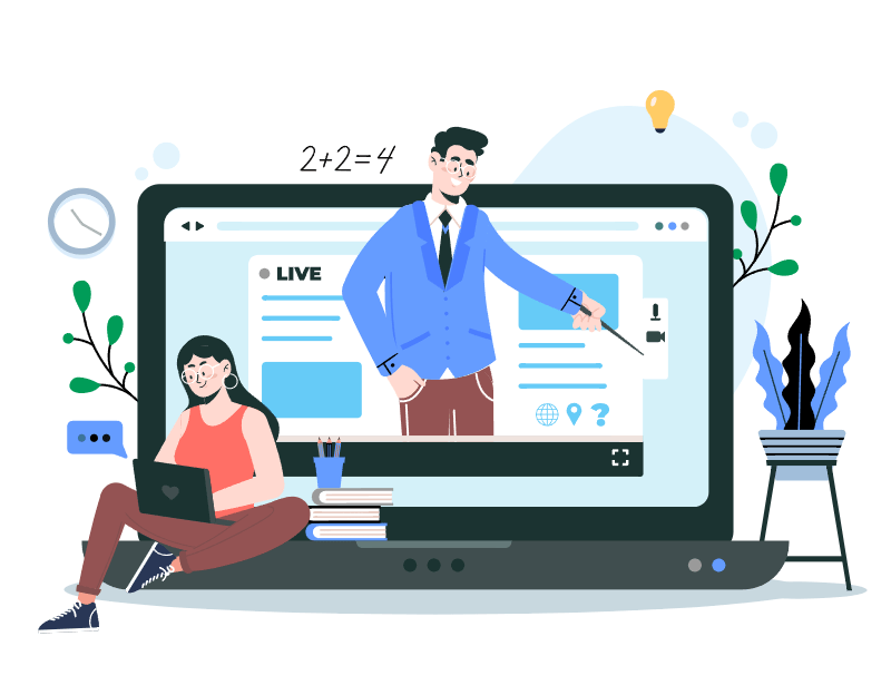 Online tutoring session